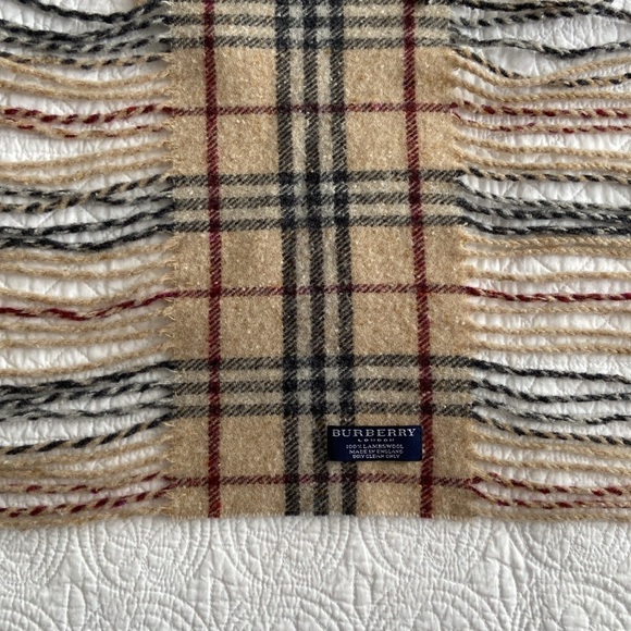 Burberry Happy Scarf Double Fringe Nova Check Lambswool Extra Long - Picture 4 of 15